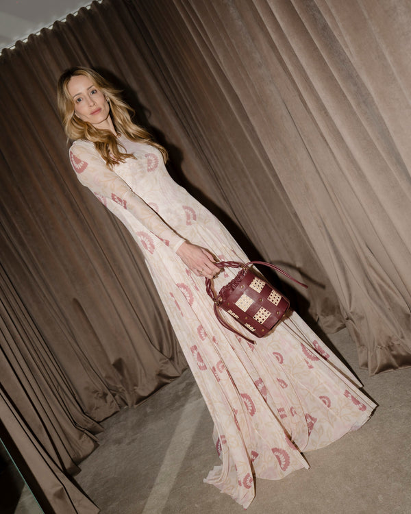 Bolsa Lira Couro na Cor Bordô