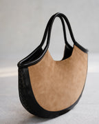 Bolsa Vanessa - Camurça Tan & Couro Preto