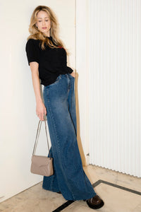 Bolsa Maíza Couro na Cor Cinza Grafite