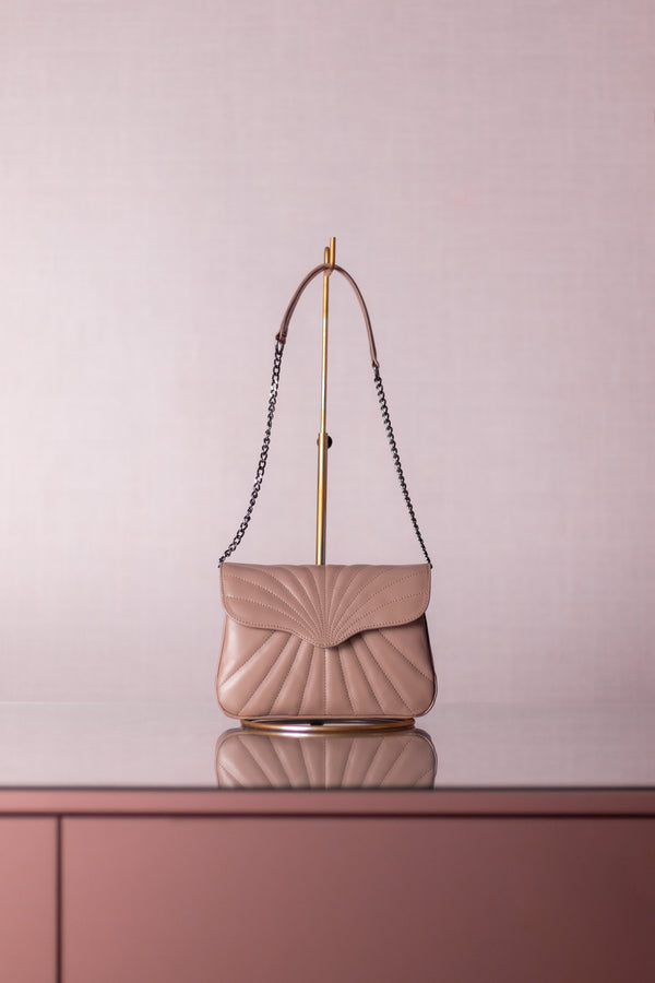 Bolsa Maíza Couro Cinza Grafite