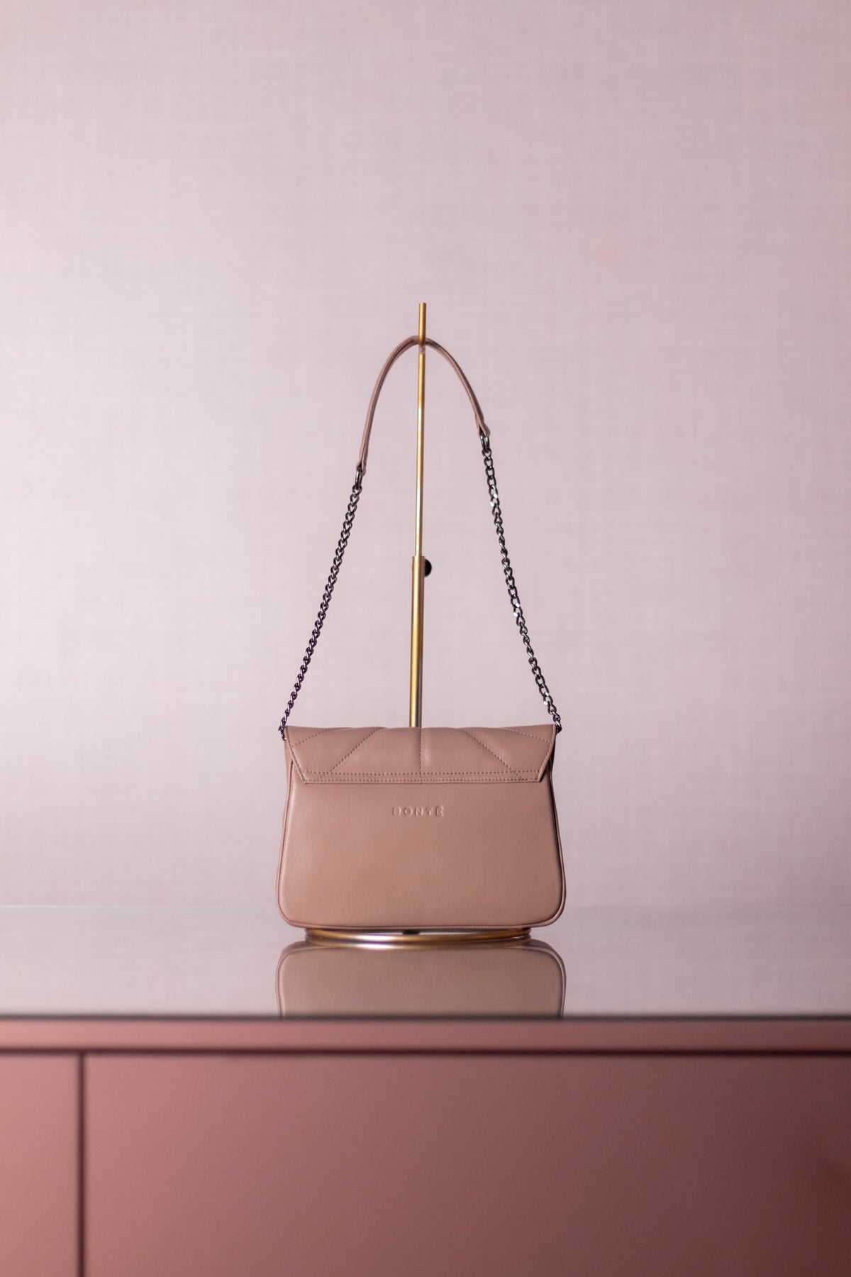 Bolsa Maíza Couro Cinza Grafite