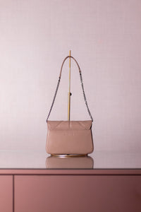 Bolsa Maíza Couro Cinza Grafite