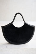 Bolsa Vanessa - Camurça Preta & Couro Preto