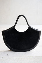 Bolsa Vanessa - Camurça Preta & Couro Preto