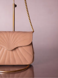 Bolsa Maíza Couro na Cor Areia