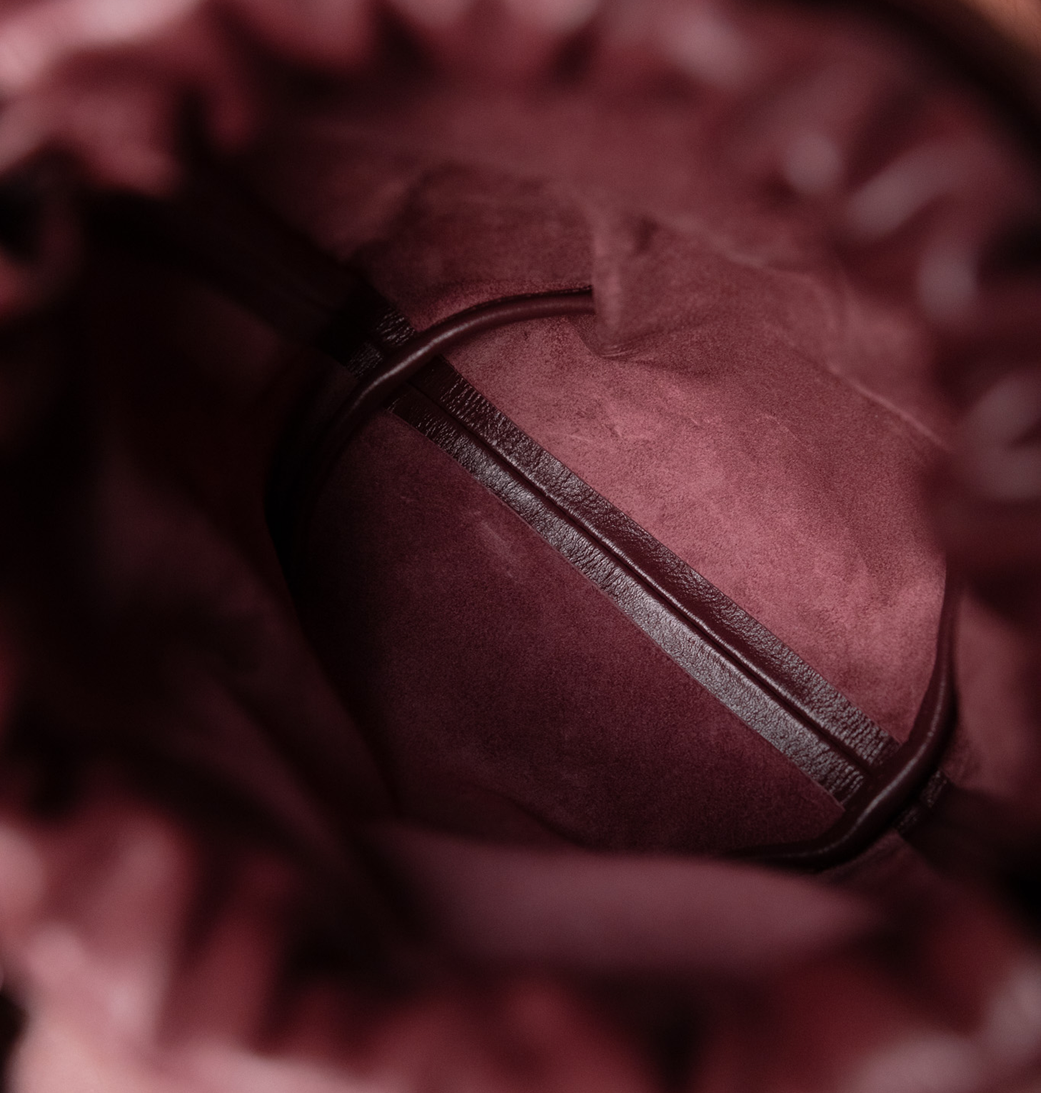 Bolsa Lira Couro na Cor Bordô