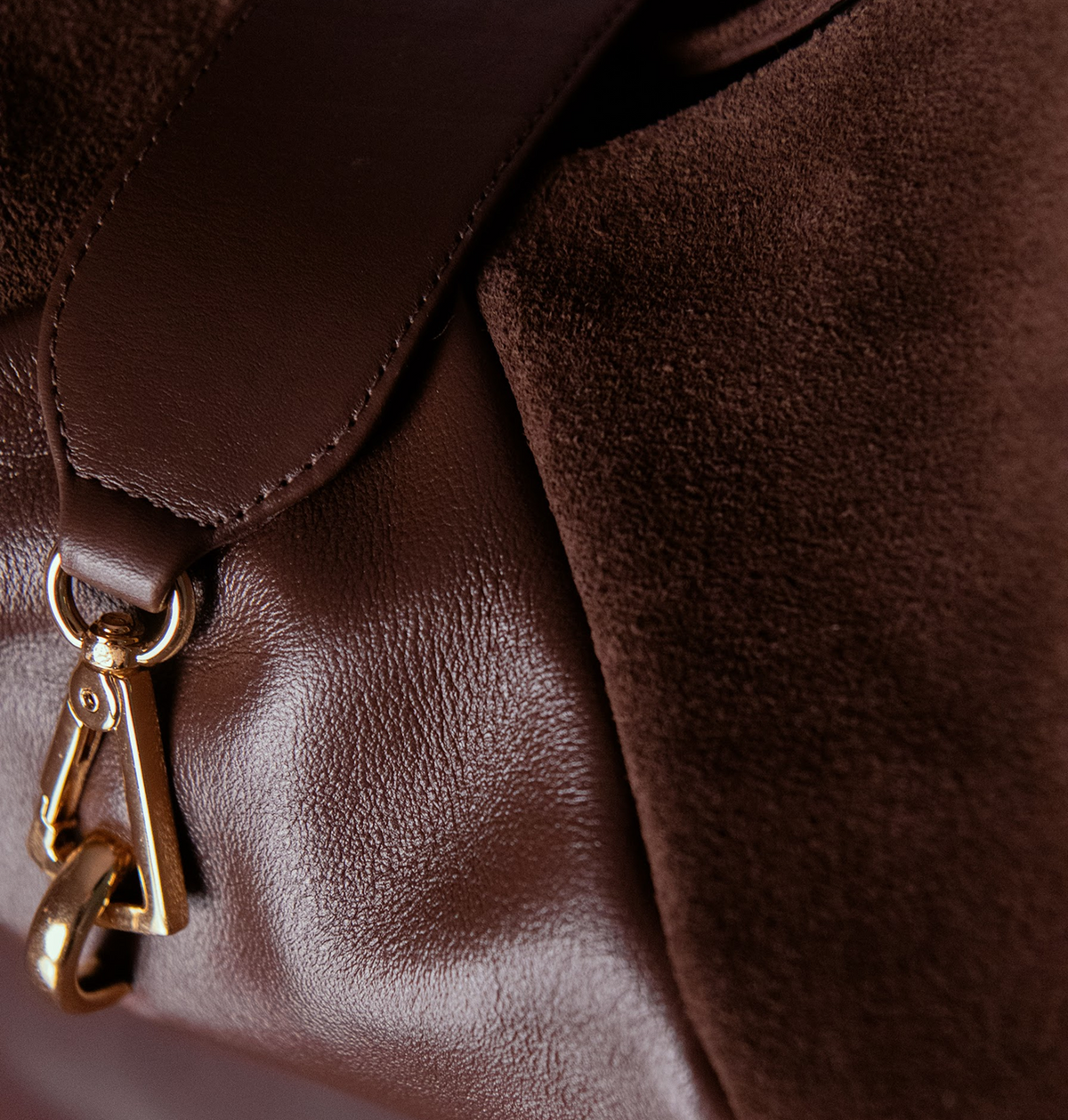 Bolsa Carolina Na Cor Brown com Bamurça na Cor Café