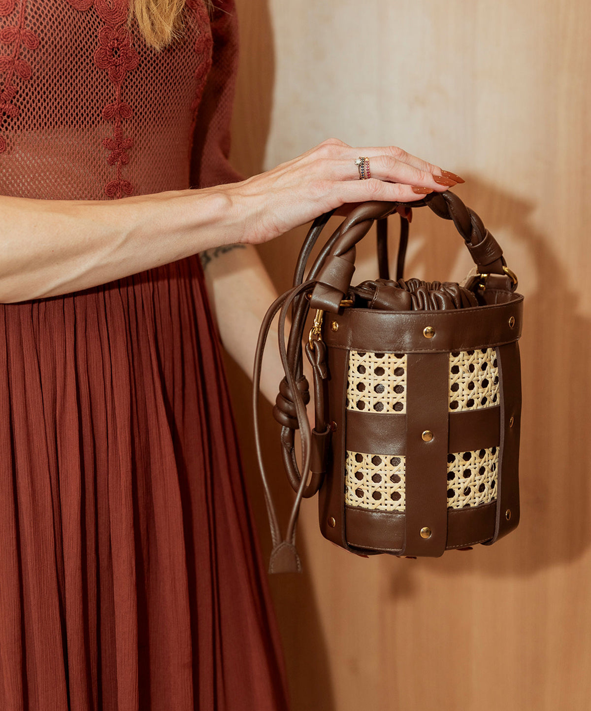 Bolsa Lira Couro na Cor Brown