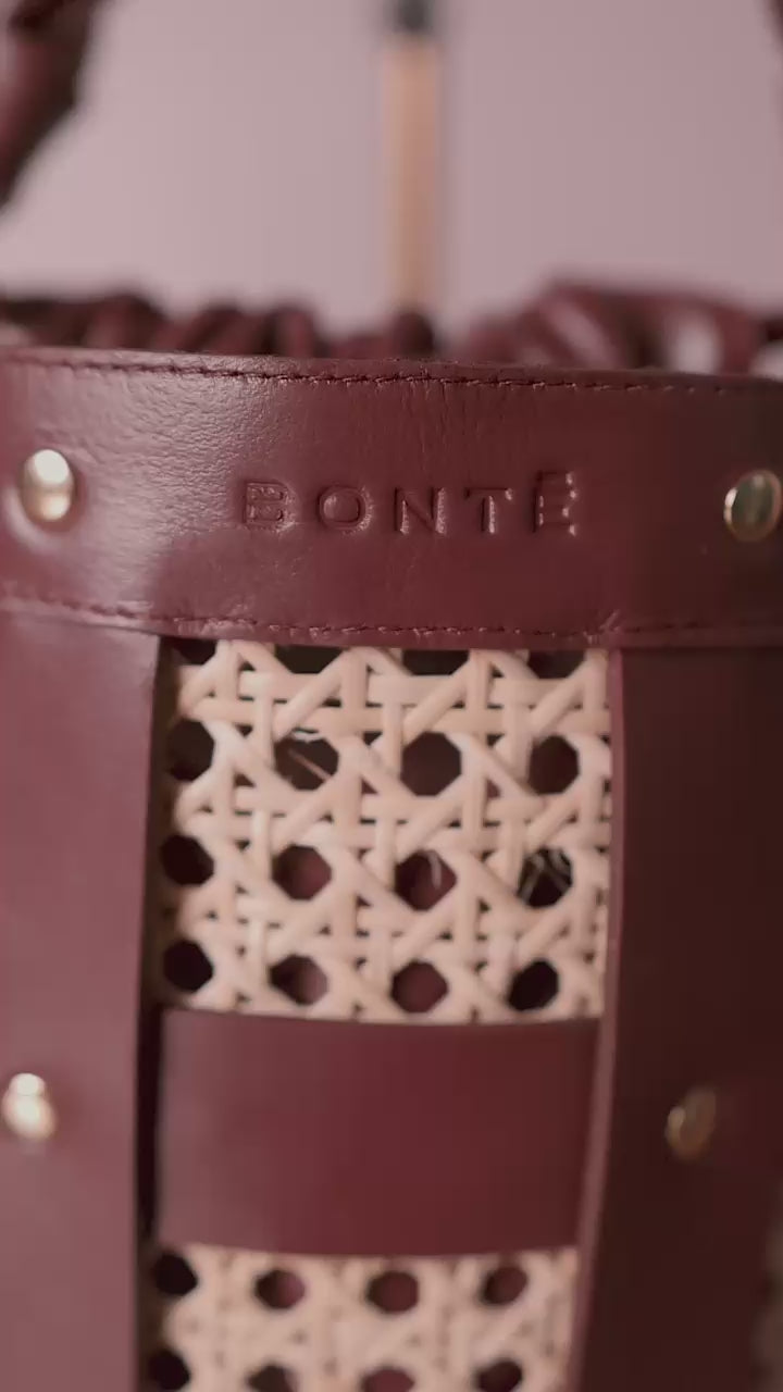 Bolsa Lira Couro na Cor Bordô